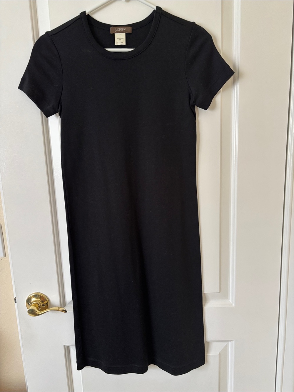 J. Crew Short-Sleeve Crewneck Tee Style Dress - Black, Made in Japan!